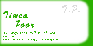 timea poor business card